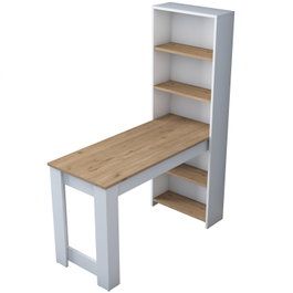 Hanah Home JA102 - 2344 Mesa de Cocina Escandinava Nogal y Blanco